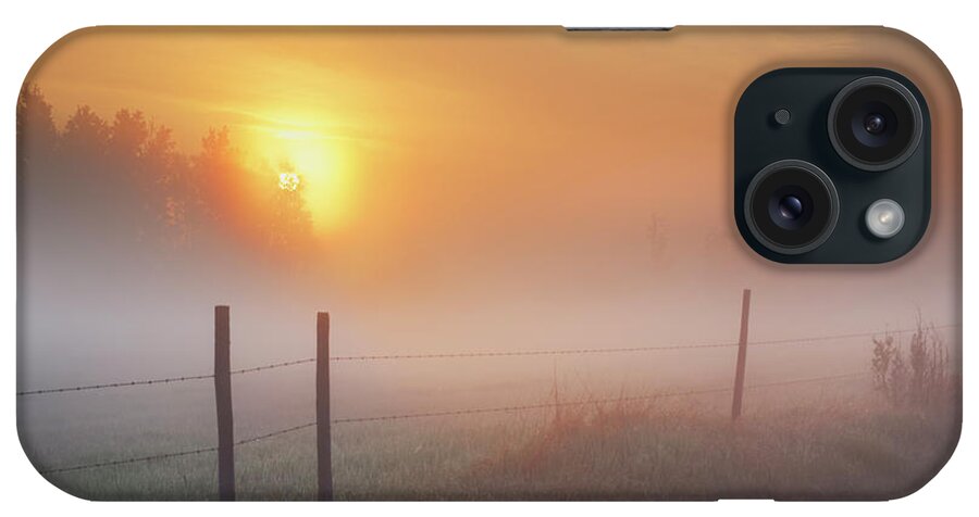 Landscape iPhone Case featuring the photograph Sunrise Over Morning Pasture by Dan Jurak