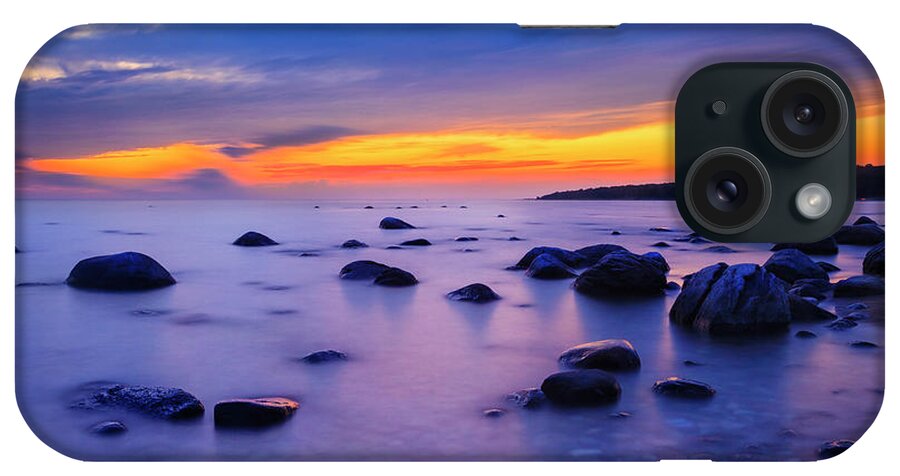 Scenics iPhone Case featuring the photograph Sunset At Christian Island C-style by Celso Mollo Photography