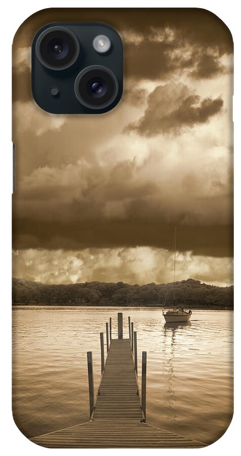 Dock iPhone Case featuring the photograph Sunset At The Pier, Pentwater, Michigan ?10 by Monte Nagler