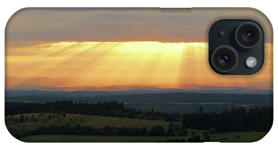 Sunset iPhone Case featuring the photograph Sunset in Vogelsberg by Sun Travels