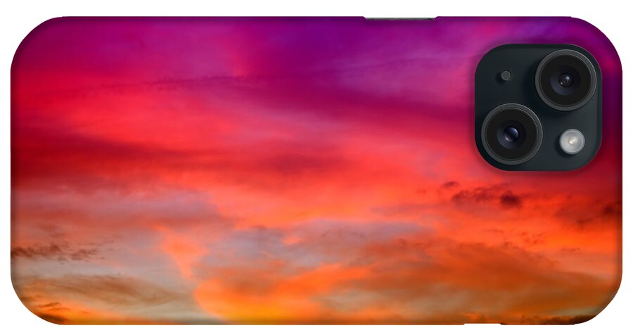 Orange Color iPhone Case featuring the photograph Sunset by Kertlis
