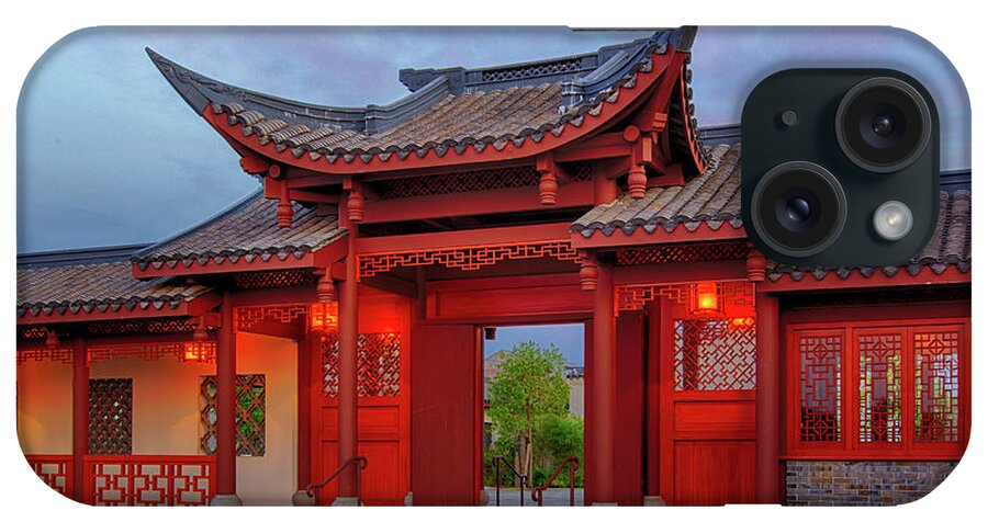 Seattle Chinese Garden iPhone Case featuring the photograph Sunset on the Gate by Briand Sanderson