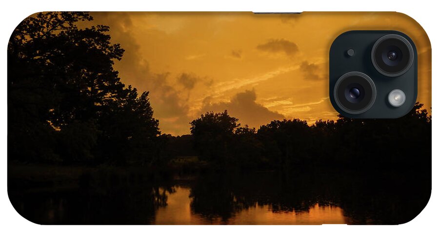 Pond iPhone Case featuring the photograph Sunset Over a Pond by Phil And Karen Rispin