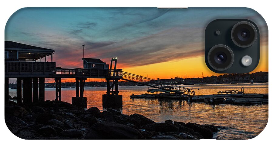Salem iPhone Case featuring the photograph Sunset over the Salem Yacht Club Salem Willows MA by Toby McGuire