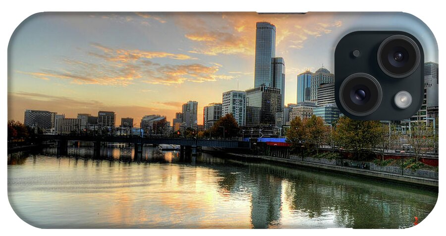 Tranquility iPhone Case featuring the photograph Sunset Over The Yarra River, Melbourne by Sergio Amiti