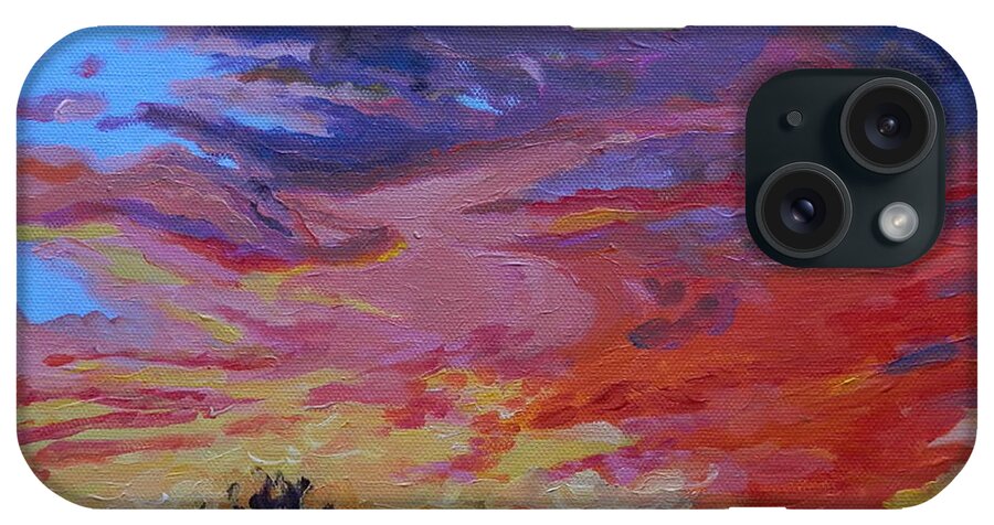 Sunset iPhone Case featuring the painting Sunset Tattnall by Martha Tisdale