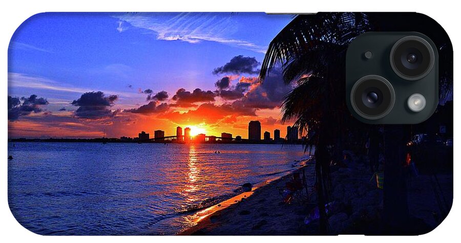 Miami iPhone Case featuring the photograph Sunset by Thomas Schroeder