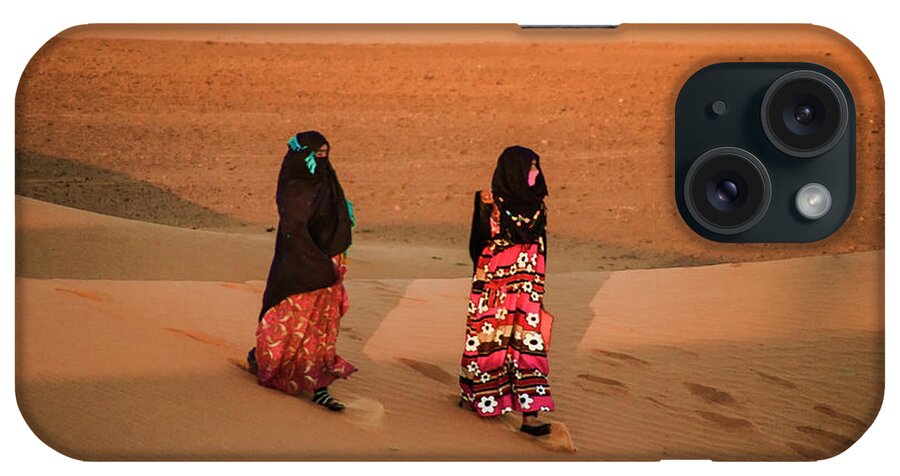 Muslim Women iPhone Case featuring the photograph Sunset Walk by Jessica Levant