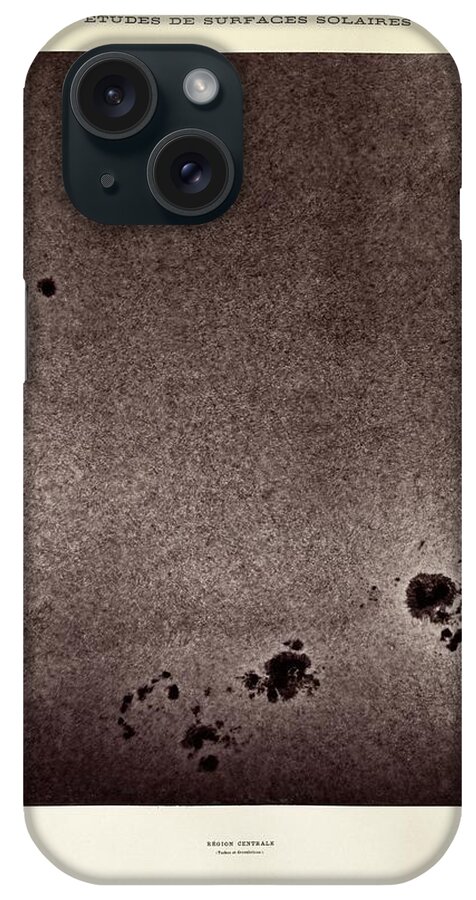 1800s iPhone Case featuring the photograph Sunspots Observed By Janssen by Royal Astronomical Society/science Photo Library