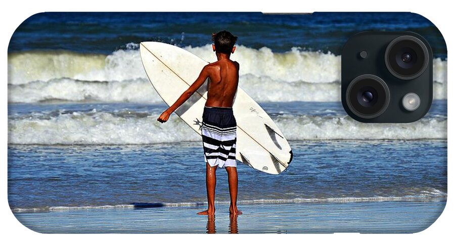 Surf iPhone Case featuring the photograph Surf Boy by Thomas Schroeder