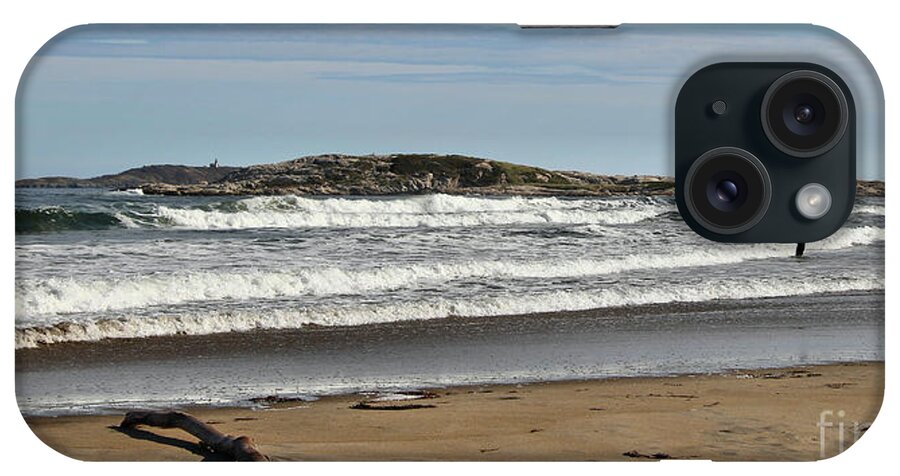 Landscape iPhone Case featuring the photograph Surfers At Popham, Panorama by Sandra Huston