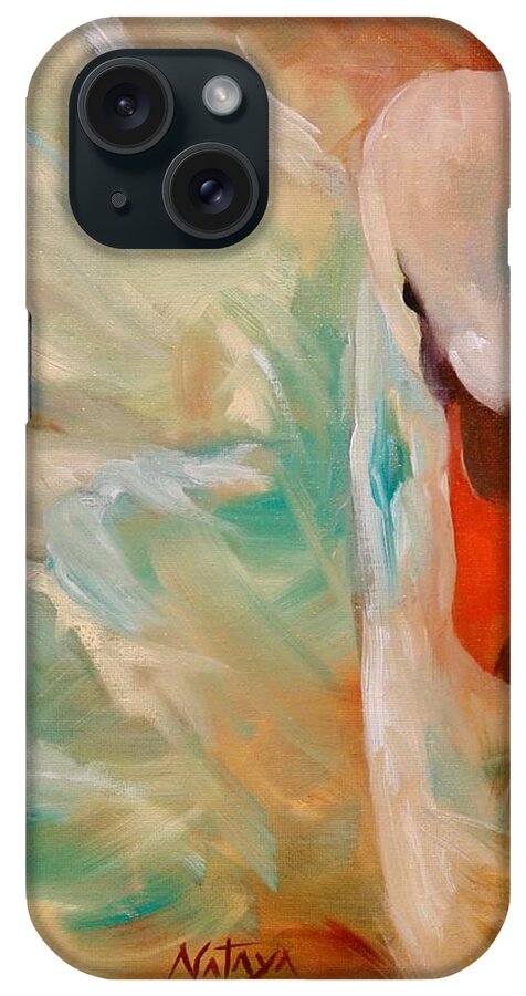 Swan iPhone Case featuring the painting Reflections Of A Swan by Nataya Crow
