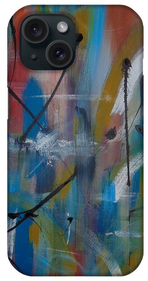 Expressionism iPhone Case featuring the painting Swimming Thoughts by Antonio Moore