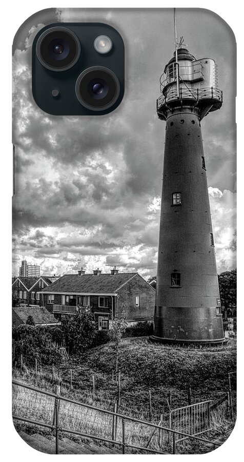Barns iPhone Case featuring the photograph Tall Lighthouse in Holland Black and White by Debra and Dave Vanderlaan