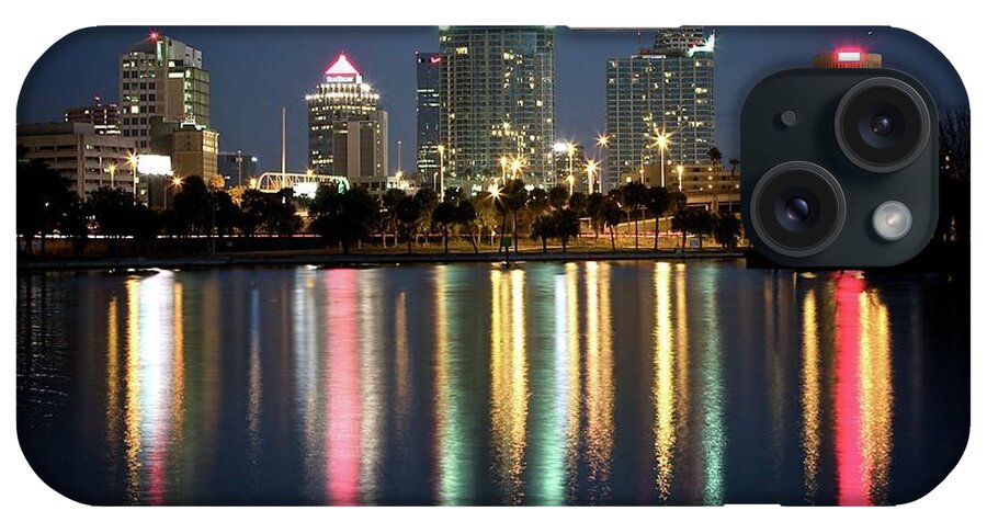 Tampa iPhone Case featuring the photograph Tampa Skyline With Reflection by Thomas Damgaard Sabo, Damgaard Photography