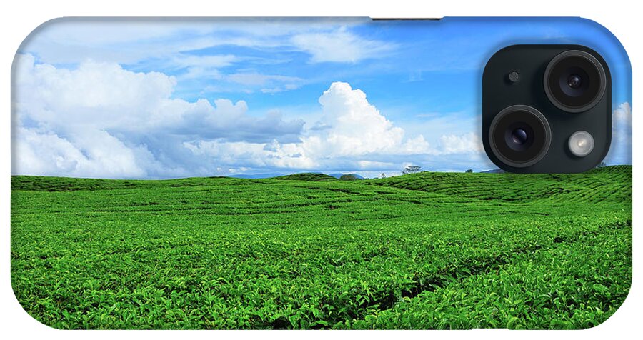 Outdoors iPhone Case featuring the photograph Tea Plantation by Photo By Sayid Budhi