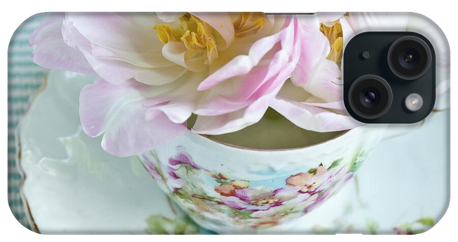 Flowers iPhone Case featuring the mixed media Tearose I by Symposium Design