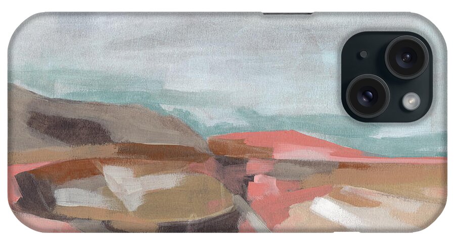 Abstract iPhone Case featuring the painting Tectonic Plateau I by June Erica Vess