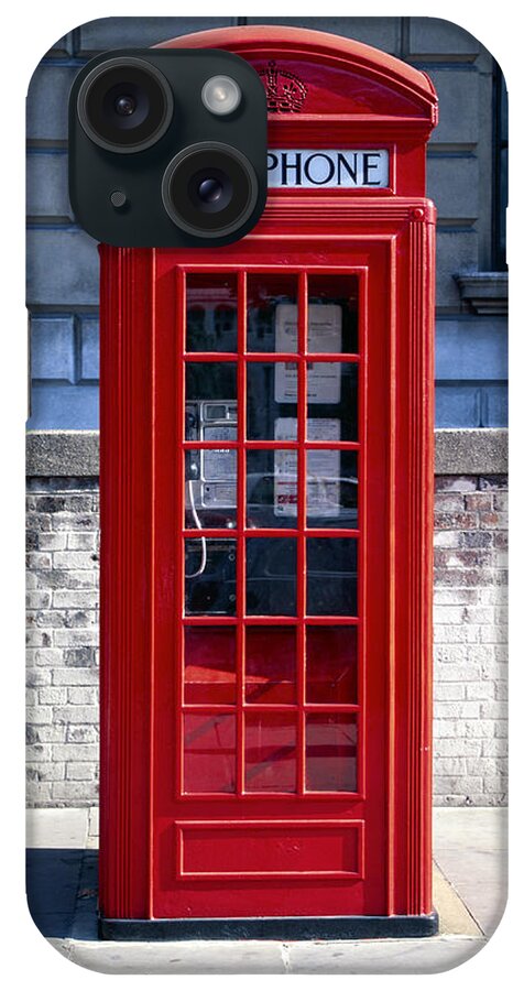 Pay Phone iPhone Case featuring the photograph Telephone Booth, London, England by Brand X Pictures