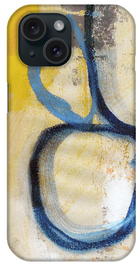 Abstract iPhone Case featuring the mixed media Tender Mercies Yellow- Abstract Art by Linda Woods by Linda Woods