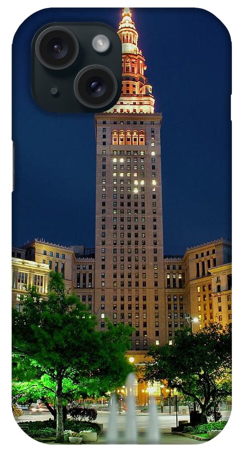 Cleveland iPhone Case featuring the photograph Terminal Tower 2014 by Frozen in Time Fine Art Photography
