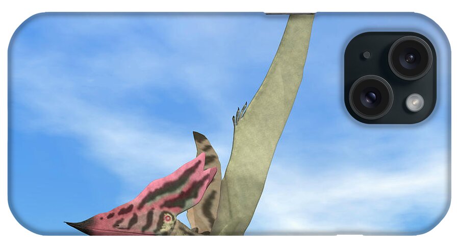 Dinosaur iPhone Case featuring the photograph Thalassodromeus Prehistoric Bird Flying by Elena Duvernay