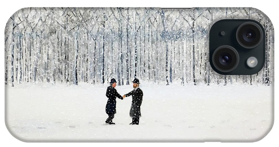 Snowstorm iPhone Case featuring the painting The Agreement by Thomas Blood