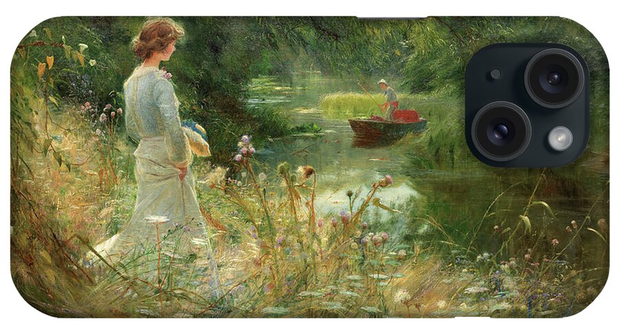 Charles William Wyllie iPhone Case featuring the painting The Backwater by Charles William Wyllie