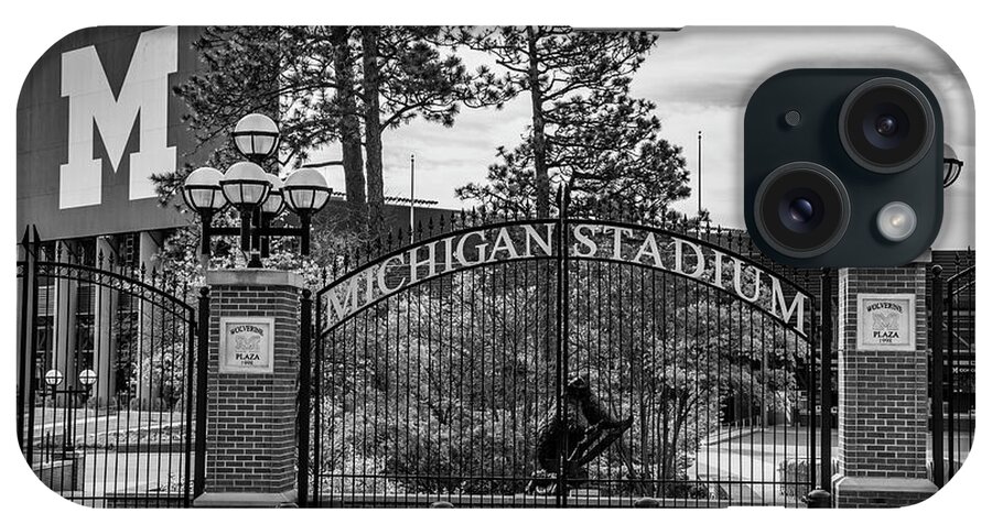 . Big Ten Campus iPhone Case featuring the photograph The Big House Entrance by John McGraw