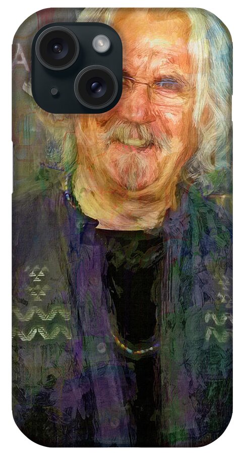 The Big Yin iPhone Case featuring the mixed media The Big Yin, Billy Connolly by Mal Bray