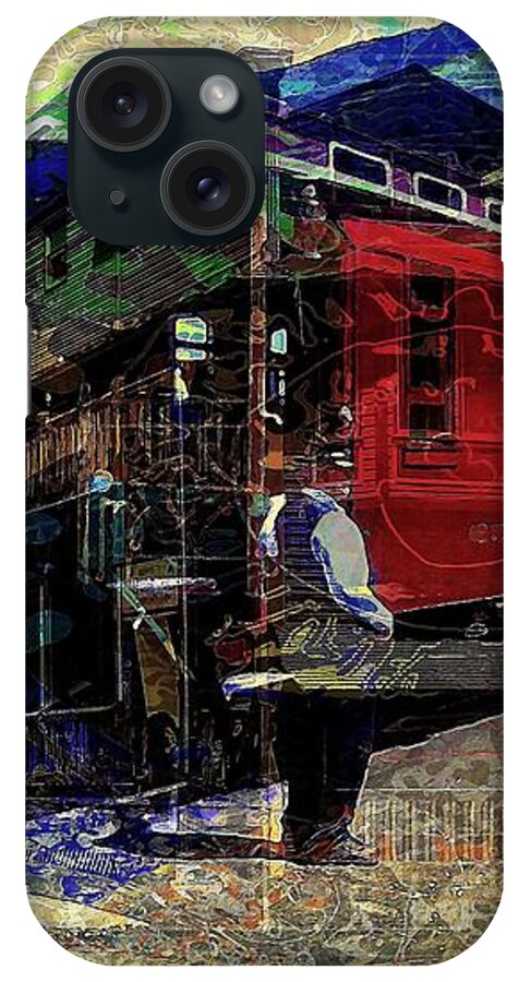 Train iPhone Case featuring the digital art The Conductor by David Manlove