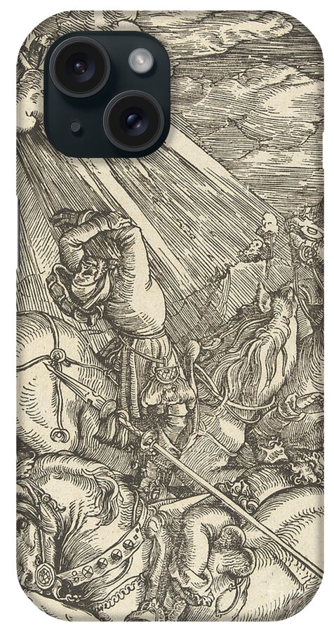 The Conversion Of Paul iPhone Case featuring the drawing The Conversion of Paul by Hans Baldung Grien