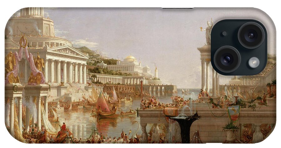 Thomas Cole iPhone Case featuring the painting The Course of Empire Consummation by Thomas Cole