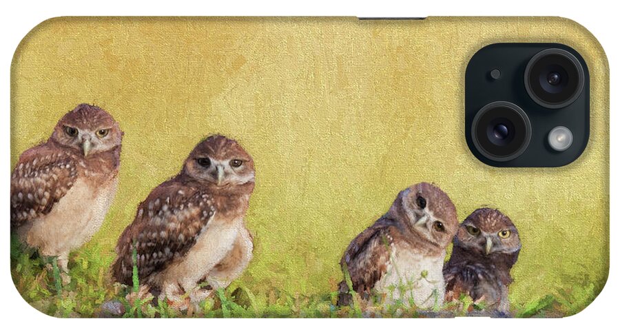 Burrowing Owls iPhone Case featuring the digital art The Curious One by Jayne Carney