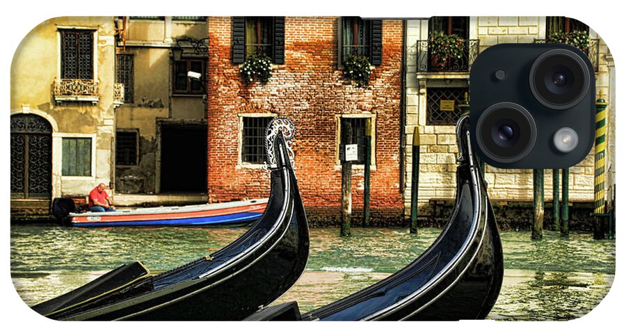Venice iPhone Case featuring the photograph The Dancing Gondolas by Mary Buck