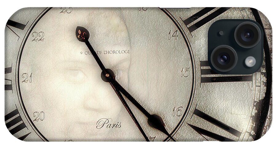 Clock iPhone Case featuring the digital art The Face of Time by Pennie McCracken