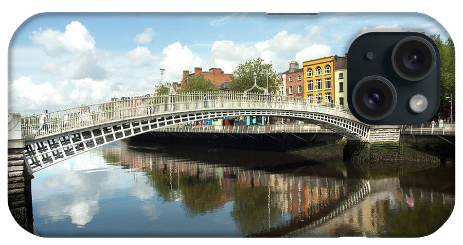 Dublin iPhone Case featuring the photograph The Famous Hapenny Bridge In Dublin by Stevenallan