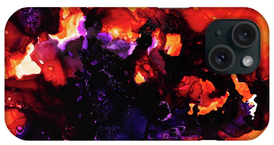 Fluid iPhone Case featuring the painting The Flame of Time by Jennifer Walsh