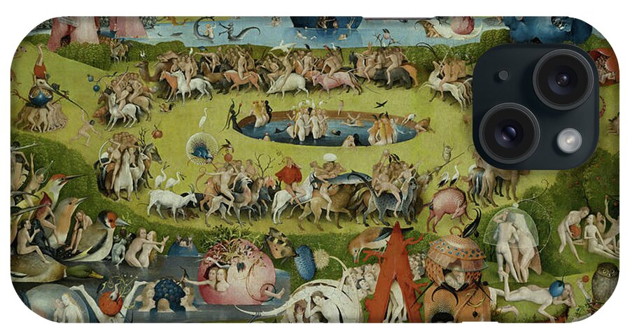 Hieronymus Bosch iPhone Case featuring the painting The Garden of Earthly Delights, Center Panel by Hieronymus Bosch