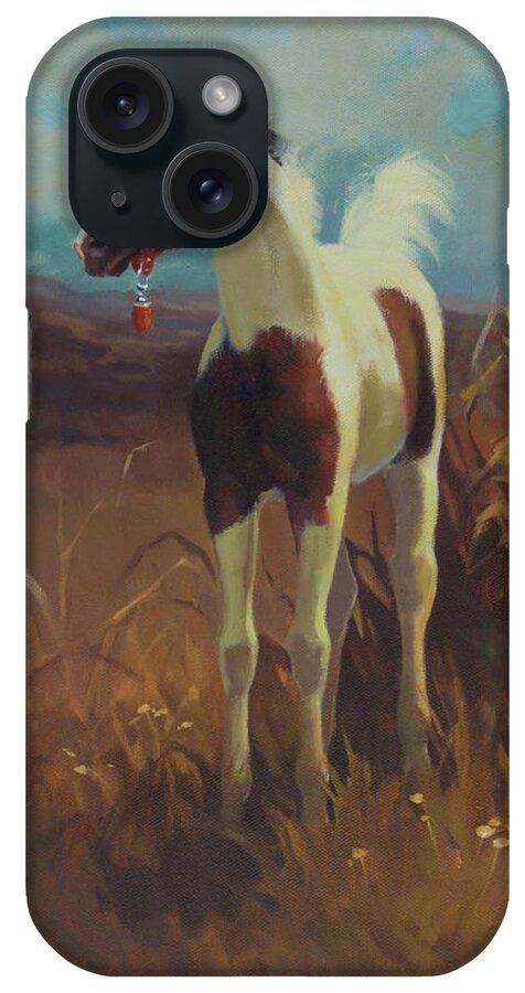 Western Art iPhone Case featuring the painting The Gift by Carolyne Hawley