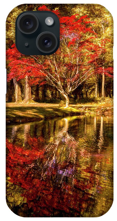 Appalachia iPhone Case featuring the photograph The Golds and Reds of Autumn by Debra and Dave Vanderlaan