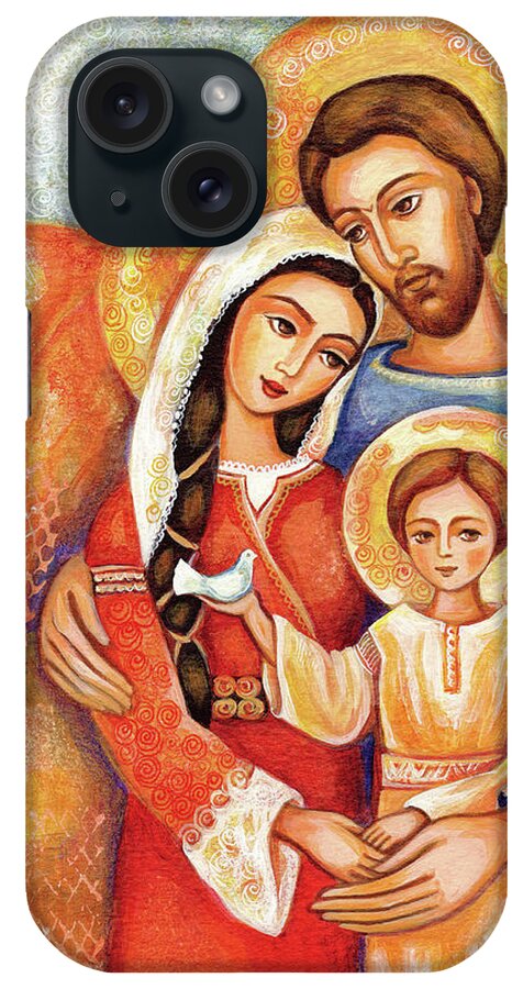 Holy Family iPhone Case featuring the painting The Holy Family by Eva Campbell