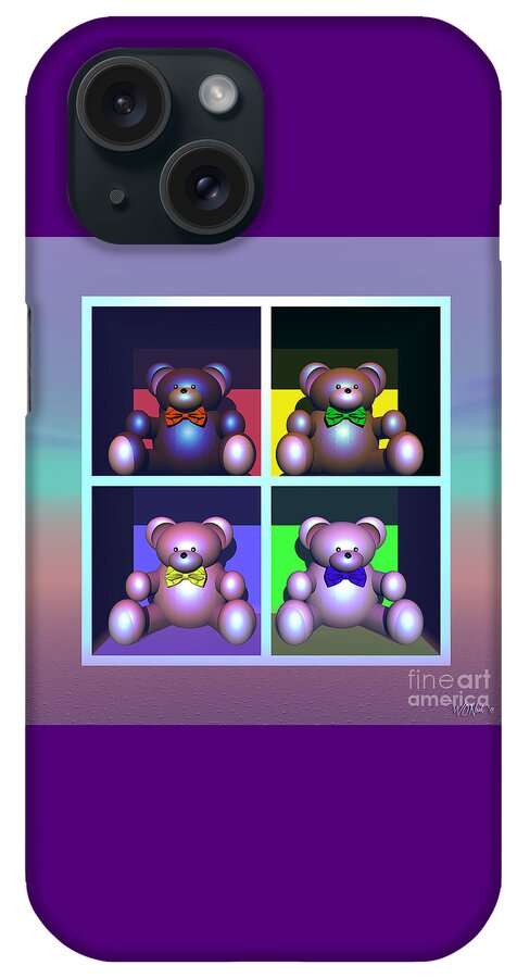 Animals iPhone Case featuring the digital art The House of Bears by Walter Neal