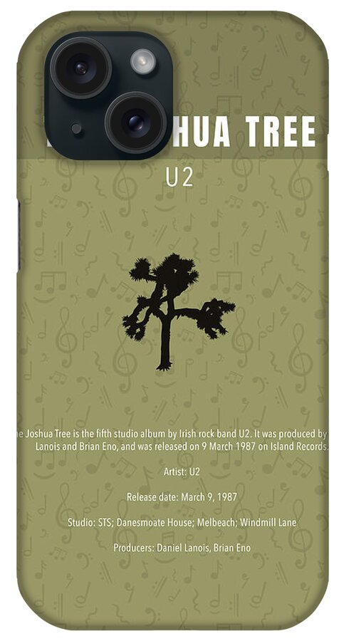 The Joshua Tree iPhone Case featuring the mixed media The Joshua Tree U2 The Greatest Albums Of All Time Minimalist Series by Design Turnpike