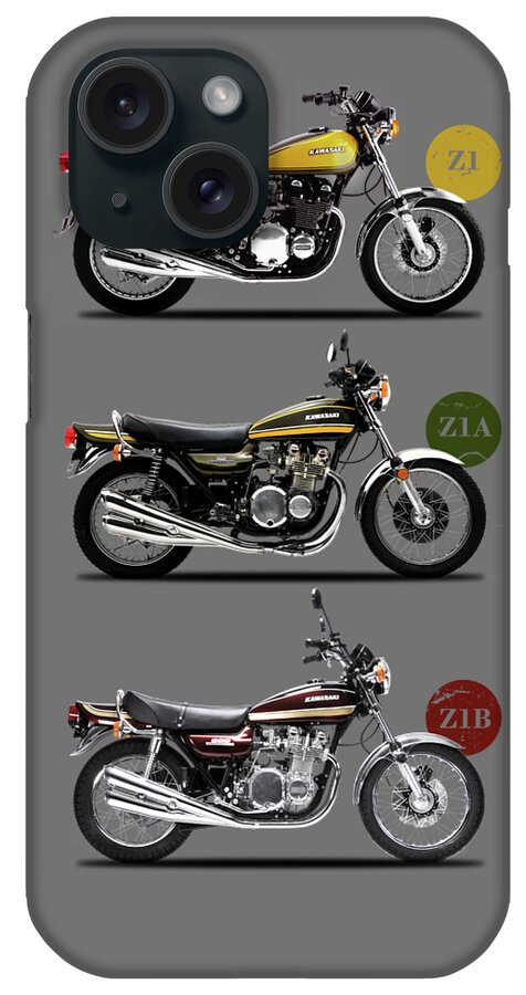 Z1 iPhone Case featuring the photograph The Kawasaki Z1 Collection by Mark Rogan