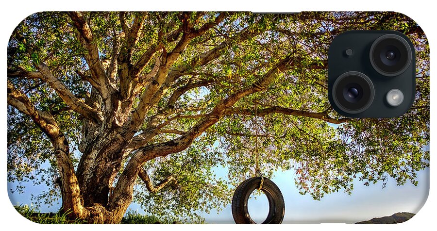 Oak Tree iPhone Case featuring the photograph The Old Tire Swing by Endre Balogh