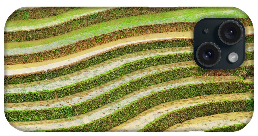 Scenics iPhone Case featuring the photograph The Patern Of Rice Terrace by Photo By Sayid Budhi