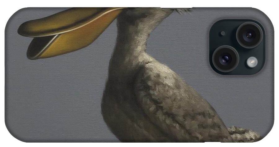 Pelican iPhone Case featuring the painting The Pelican, 2017 by Peter Jones