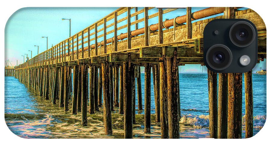 Barbara Snyder iPhone Case featuring the painting The Pier At Avila Beach California by Barbara Snyder