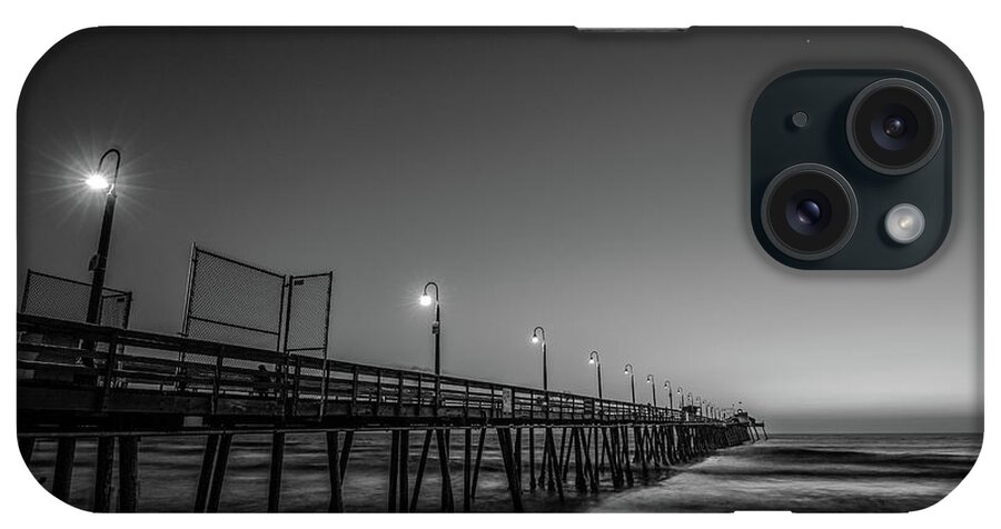 B&w iPhone Case featuring the photograph The Pier by Bill Chizek